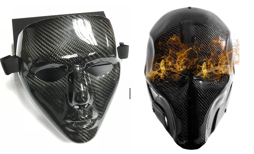 Professionelle kundenspezifische Kohlenstoff-Faser-Maske für Halloween-Partei SGS genehmigte