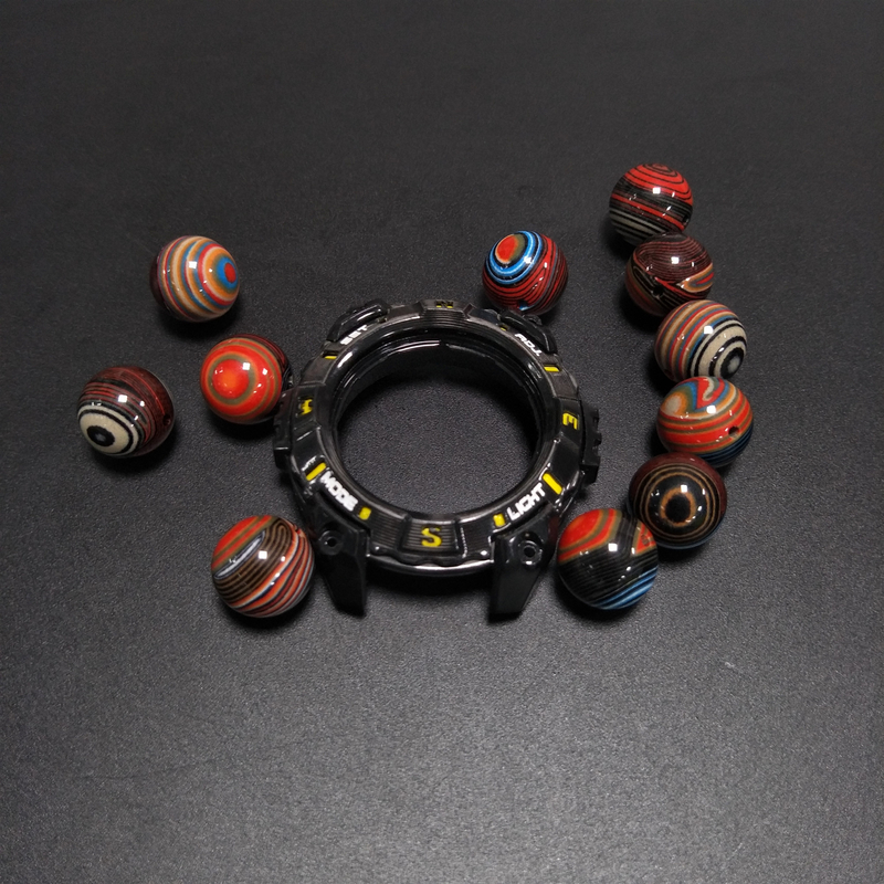 Bunte Regenbogen-Kohlenstoff-Faser-Luxusprodukte bördelt Armband-Ball-einzigartige Dekorationen