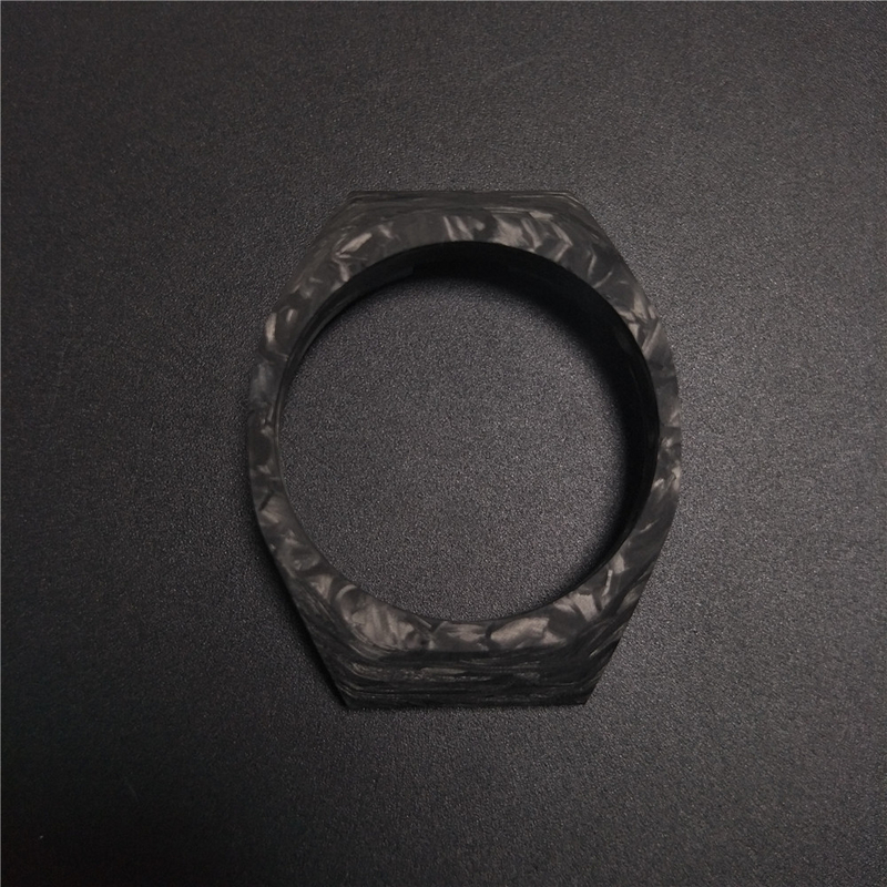 Die Achse 5, die CNC-Kohlenstoff-Faserteile maschinell bearbeitet, schmiedete Fall-Uhr-Schwarz-Farbe für Männer